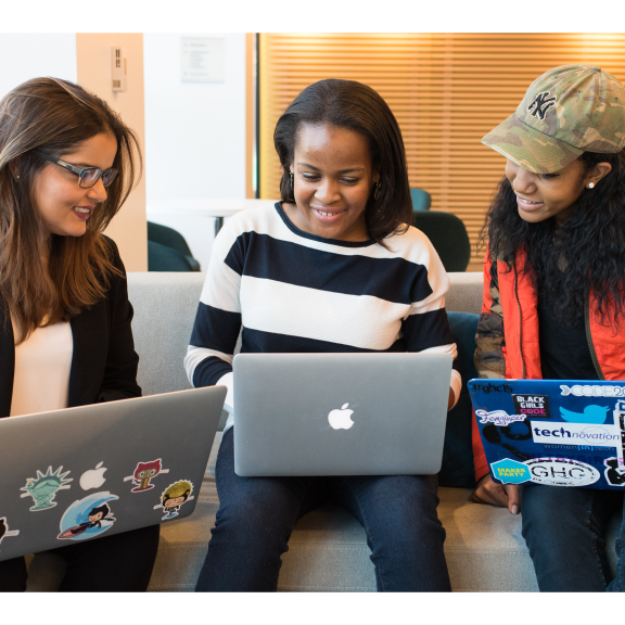 Three Ladies Studying